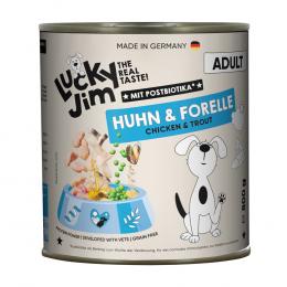 Lucky Jim Adult 6 x 800 g - Huhn & Forelle