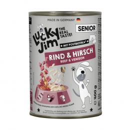 Lucky Jim Senior 6 x 400 g - Rind & Hirsch