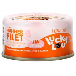 Lucky Lou Extra Food Huhn, Hühnerleber in Jelly, Dose 12x70 g