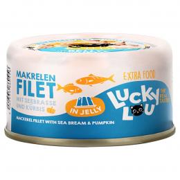 Lucky Lou Extra Food Makrele, Seebrasse in Jelly, Dose 12x70 g