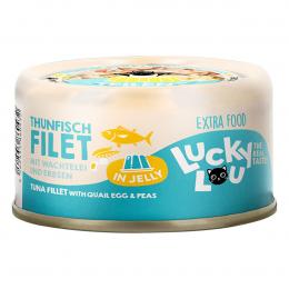 Lucky Lou Extra Food Thunfisch, Wachtelei in Jelly, Dose 24x70 g