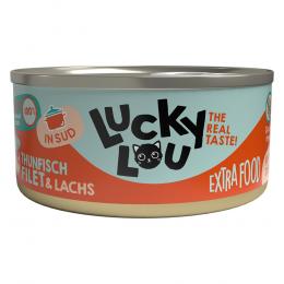 Lucky Lou Extrafood Filet in Brühe 18 x 70 g - Thunfisch & Lachs