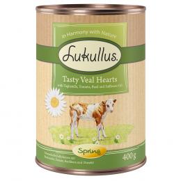 Angebot für Lukullus Frühling-Menü: Feines Kalbsherz - Sparpaket 24 x 400 g - Kategorie Hund / Hundefutter nass / Lukullus Naturkost / Lukullus Saison-Menü.  Lieferzeit: 1-2 Tage -  jetzt kaufen.