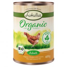 Angebot für Lukullus Organic Adult Huhn mit Karotte (glutenfrei) - 6 x 800 g - Kategorie Hund / Hundefutter nass / Lukullus Naturkost / Lukullus Organic.  Lieferzeit: 1-2 Tage -  jetzt kaufen.