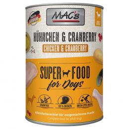 Angebot für MAC's Adult Superfood 6 x 400 g - Hühnchen & Cranberry - Kategorie Hund / Hundefutter nass / MAC's / -.  Lieferzeit: 1-2 Tage -  jetzt kaufen.