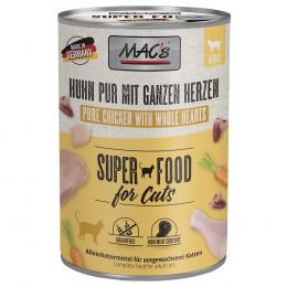 MAC´s Cat 6 x 400 g - Huhn PUR mit ganzen Geflügelherzen