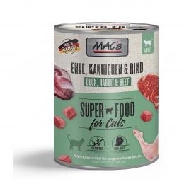 MAC's Cat Fleischmenü Ente, Kaninchen und Rind 6x800g