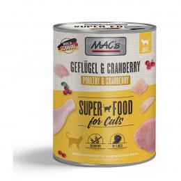 MAC's Cat Fleischmenü Geflügel, Rind und Cranberry 12x800g