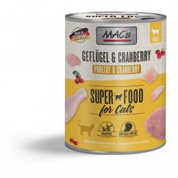 MAC's Cat Fleischmenü Geflügel, Rind und Cranberry 6x800g