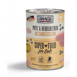 MAC's Cat Fleischmenü Pute, Rind und Heidelbeeren 12x400g