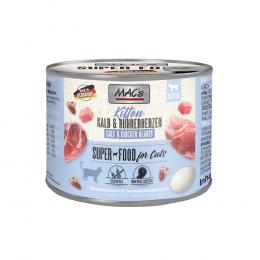 MAC's Cat Kitten 6 x 200 g - Kitten Kalb & Hühnerherzen