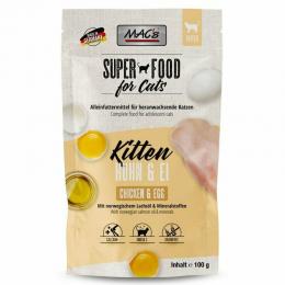 MAC's Cat Pouchpack Kitten Huhn & Ei 12 x 100 g (11,49 € pro 1 kg)