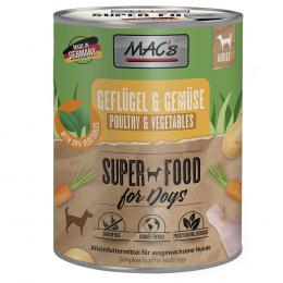 MAC's Nassfutter für Hunde 6 x 800 g - Geflügel & Gemüse