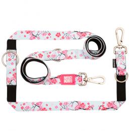 Max & Molly Multifunktionsleine Cherry Bloom - L: 200 cm lang, 25 mm breit