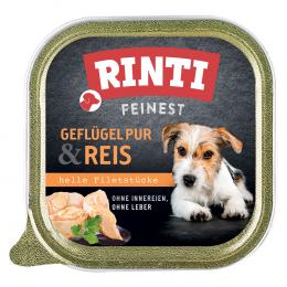 Megapack RINTI Feinest Schälchen 44 x 150 g - Geflügel pur & Reis