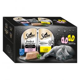 Megapack Sheba Perfect Portions 32 x 37,5 g - Edle Pastete: Lachs und Huhn