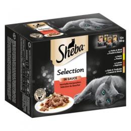 Megapack Sheba Varietäten Frischebeutel 24 x 85 g - Selection in Sauce Geflügel Variation