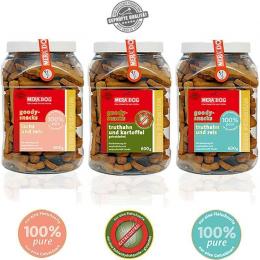 Mera Dog pure goody snacks lachs & reis 600 g (9,65 € pro 1 kg)