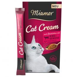 Miamor Cat Cream Rind + Gemüse - Sparpaket 55 x 15 g