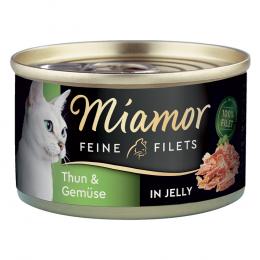 Miamor Feine Filets 1 x 100 g - Heller Thunfisch & Gemüse in Jelly