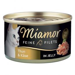 Miamor Feine Filets Dose 6 x 100 g - Thunfisch & Käse in Jelly