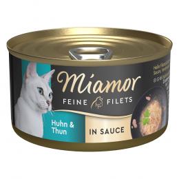 Miamor Feine Filets in Soße 24 x 85 g - Huhn & Thunfisch