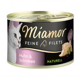 Miamor Feine Filets Naturell Huhn und Schinken 12x156g