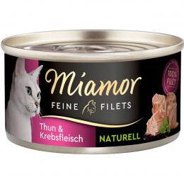 Miamor Feine Filets naturell Thun und Krebsfleisch 24x80g