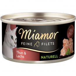 Miamor Feine Filets naturell Thun und Lachs 48x80g