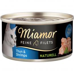 Miamor Feine Filets naturell Thun und Shrimps 48x80g