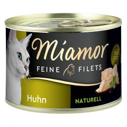 Miamor Feine Filets Naturelle 12 x 156 g - Mix: Huhn, Skipjack-Thunfisch, Thunfisch & Krebsfleisch, Bonito-Thunfisch