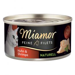 Miamor Feine Filets Naturelle 12 x 80 g - Huhn & Shrimps