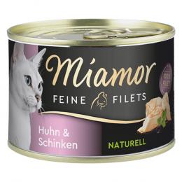 Miamor Feine Filets Naturelle Probierpaket 12 x 156 g - Huhn & Schinken
