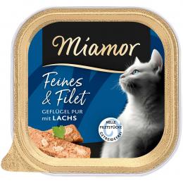 Miamor Feines & Filet Geflügel Pur mit Lachs 16x100 g