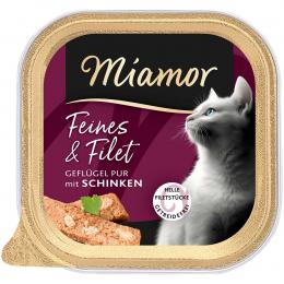 Miamor Feines & Filet Geflügel Pur mit Schinken 16x100 g