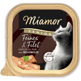 Miamor Feines und Filet Senior Geflügel Pur mit Reh 16x100 g