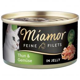 Miamor Katzenfutter Feine Filets in Jelly Thunfisch und Gemüse 48x100g