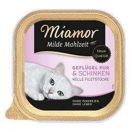 Miamor Milde Mahlzeit 6 x 100 g - Geflügel Pur & Schinken