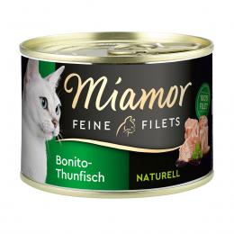 MIAMOR Nassfutter Feine Filets Naturelle Bonito-Thunfisch 12x156g