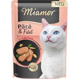 Miamor Pate und Filet mit Lachs 10x85g