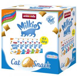 Mixed Pack Animonda Milkies Knuspertaschen - Sparpaket: 18 x 30 g (4 Sorten)
