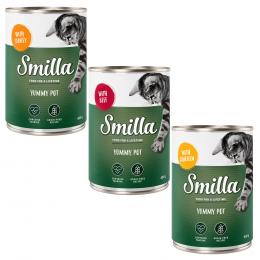 Mixpaket Smilla Schnurrtöpfchen 60 x 400 g - 3 Sorten (Huhn, Lachs, Rind)