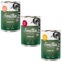 Mixpaket Smilla Schnurrtöpfchen 60 x 400 g - 3 Sorten (Huhn, Truthahn, Rind)