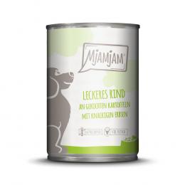 MjAMjAM Adult Hund 6 x 400 g - leckeres Rind mit gekochten Kartoffeln