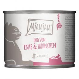 MjAMjAM Duo 6 x 200 g - zarte Ente & Hühnchen an Möhrchen