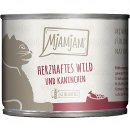 MjAMjAM herzhaftes Wild und Kaninchen an fruchtigen Heidelbeeren 24x200g