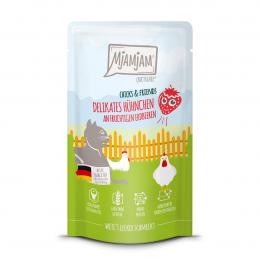 MjAMjAM Quetschie Chicks und Friends Hühnchen an Erdbeeren 12x125g
