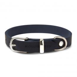 Molly & Stitch Butter Hundehalsband - Navy Blau / silberner Karabiner / S