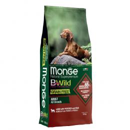 Monge Bwild Grain Free All Breeds Lamm mit Kartoffeln und Erbsen - Sparpaket: 2 x 12 kg