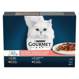 Multipack - Gourmet Perle 8 x 85 g - Erlesene Streifen in Sauce (4 Sorten)